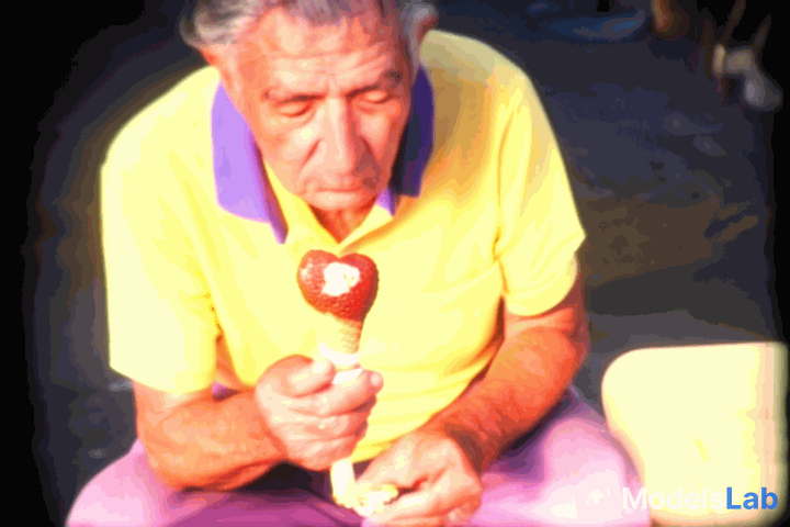 an old man wearing yellow shirt and purple pants eating an ice cream strawberry
in the style of photo taken on film, film grain, vintage, 8k ultrafine detail, private press, associated press photo, masterpiece, cinematic