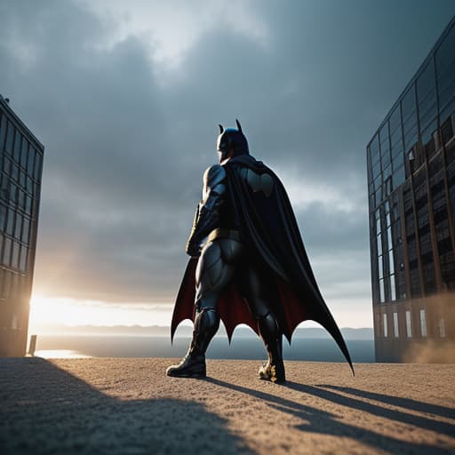  batman and robin fight Apply the Following Styles Comic hyperrealistic, full body, detailed clothing, highly detailed, cinematic lighting, stunningly beautiful, intricate, sharp focus, f/1. 8, 85mm, (centered image composition), (professionally color graded), ((bright soft diffused light)), volumetric fog, trending on instagram, trending on tumblr, HDR 4K, 8K