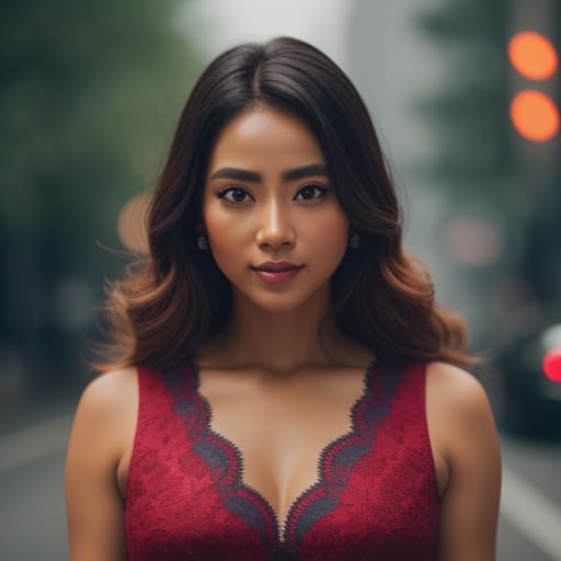  Torso de mujer Asiatica. Ojos grandes y pelo naranja , hyperrealistic, high quality, highly detailed, cinematic lighting, intricate, sharp focus, f/1. 8, 85mm, (centered image composition), (professionally color graded), ((bright soft diffused light)), volumetric fog, trending on instagram, HDR 4K, 8K