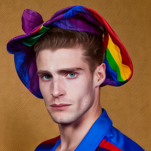 portrait+ style British LGBT queer gymnast hunk dude face