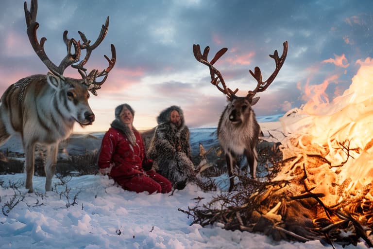  beautiful north reindeer in a hard climate belt, adventurous , wild , captivating , by david yarrow, nick brandt, art wolfe, paul nicklen, joel sartore hyperrealistic, full body, detailed clothing, highly detailed, cinematic lighting, stunningly beautiful, intricate, sharp focus, f/1. 8, 85mm, (centered image composition), (professionally color graded), ((bright soft diffused light)), volumetric fog, trending on instagram, trending on tumblr, HDR 4K, 8K