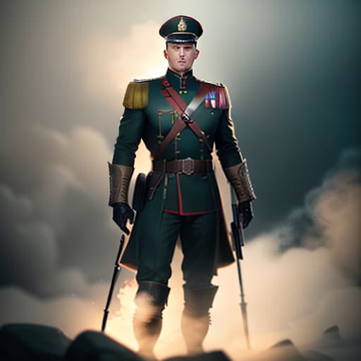  portrait of a male soviet soldier, character, full body, concept design, sheet, ultra wide view, ultra detailed hyperrealistic, full body, detailed clothing, highly detailed, cinematic lighting, stunningly beautiful, intricate, sharp focus, f/1. 8, 85mm, (centered image composition), (professionally color graded), ((bright soft diffused light)), volumetric fog, trending on instagram, trending on tumblr, HDR 4K, 8K