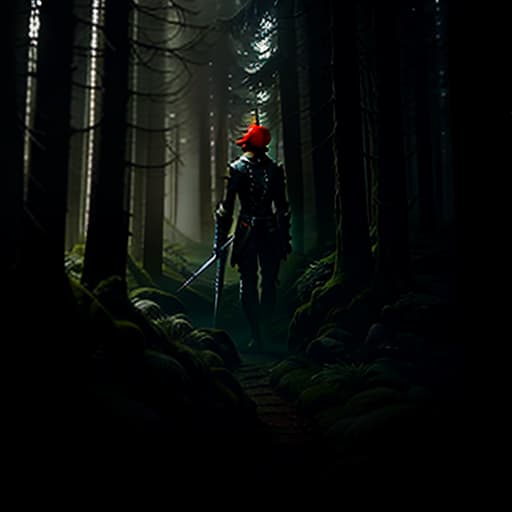  A young man with orange hair, tangled into a small tail, stands among the forest with a sword in his hands. Fog surrounds him and his eyes glow green in the mist., (intricate details:0.9), (hdr, hyperdetailed:1.2) hyperrealistic, full body, detailed clothing, highly detailed, cinematic lighting, stunningly beautiful, intricate, sharp focus, f/1. 8, 85mm, (centered image composition), (professionally color graded), ((bright soft diffused light)), volumetric fog, trending on instagram, trending on tumblr, HDR 4K, 8K