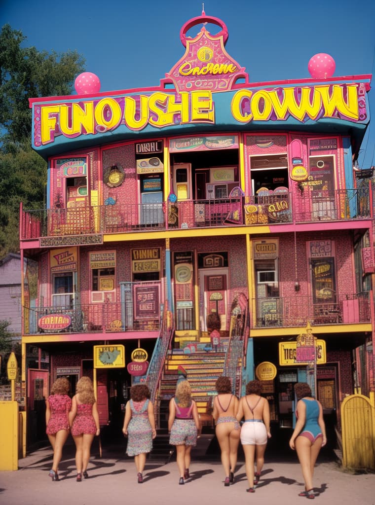  entering funhouse female sex town in color