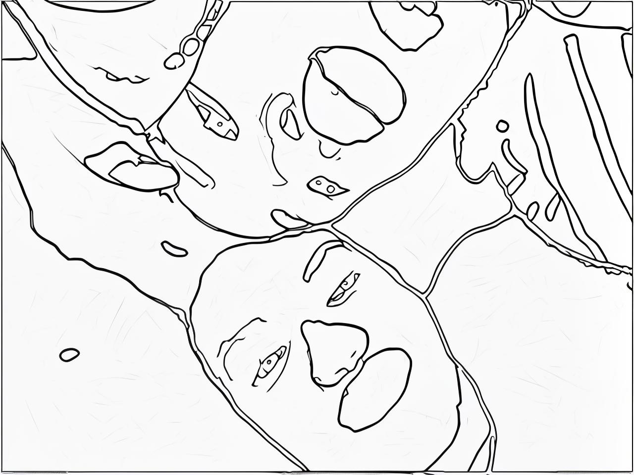  (((kid friendly coloring book))), (((bold and simple lines))), smooth and clean outlines, clear and simple facial features, minimal shading, cute expressions, smooth contours, clear shapes, crisp and bold outlines, soft colors, warm and friendly atmosphere, polished cartoon like look, minimal details, simple shapes, no background distractions, soft and approachable style