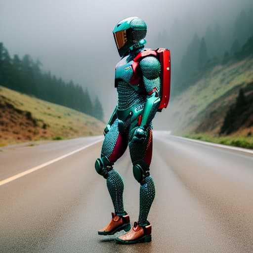  walk robot hyperrealistic, full body, detailed clothing, highly detailed, cinematic lighting, stunningly beautiful, intricate, sharp focus, f/1. 8, 85mm, (centered image composition), (professionally color graded), ((bright soft diffused light)), volumetric fog, trending on instagram, trending on tumblr, HDR 4K, 8K