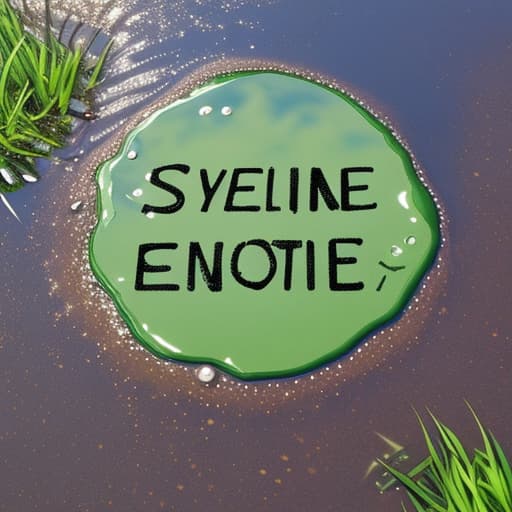  The words Coyle environmental written in a puddle