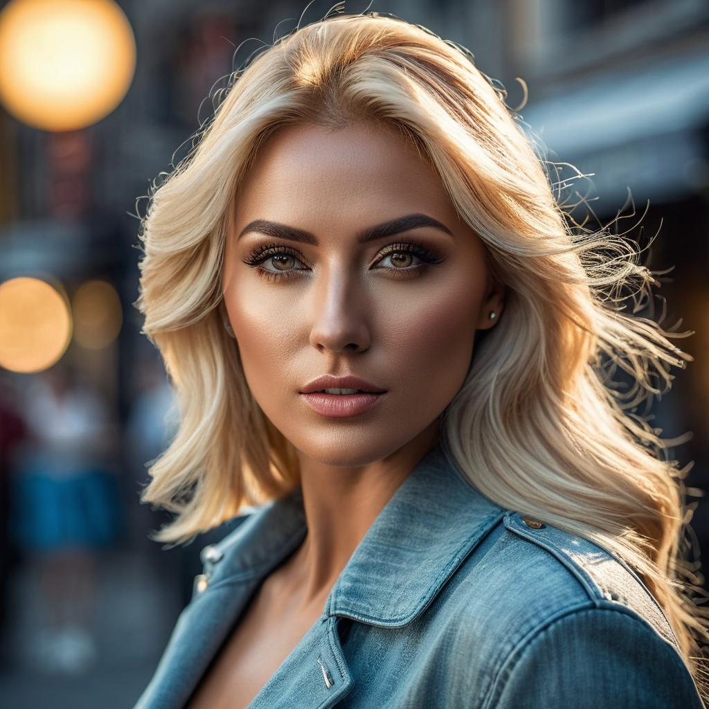  woman with a beautifull face, blond hair hyperrealistic, full body, detailed clothing, highly detailed, cinematic lighting, stunningly beautiful, intricate, sharp focus, f/1. 8, 85mm, (centered image composition), (professionally color graded), ((bright soft diffused light)), volumetric fog, trending on instagram, trending on tumblr, HDR 4K, 8K