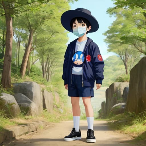  Doraemon Obocha-kun Mushroom Mushroom Taro Masked Boy Boy Retro