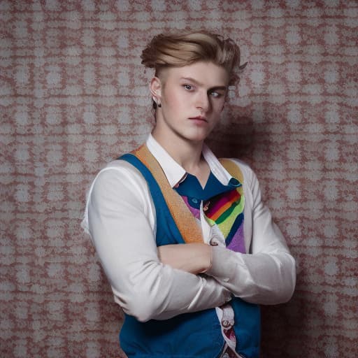 portrait+ style Russian LGBT queer twink blonde hunk dude face