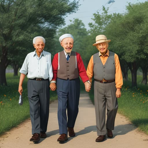  A man carrying two old men,