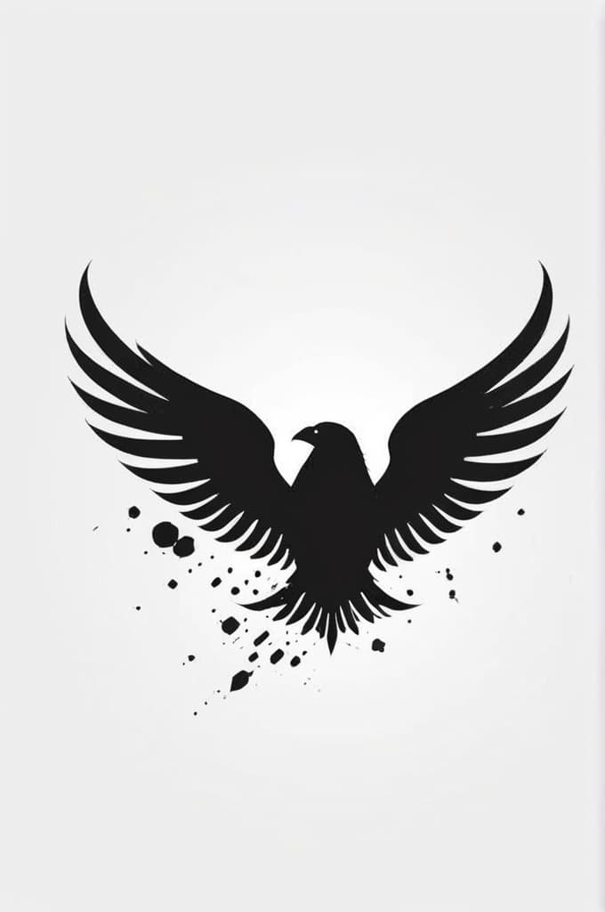  wings, (tattoo:1.15), black and white style, hq, hightly detailed, 4k