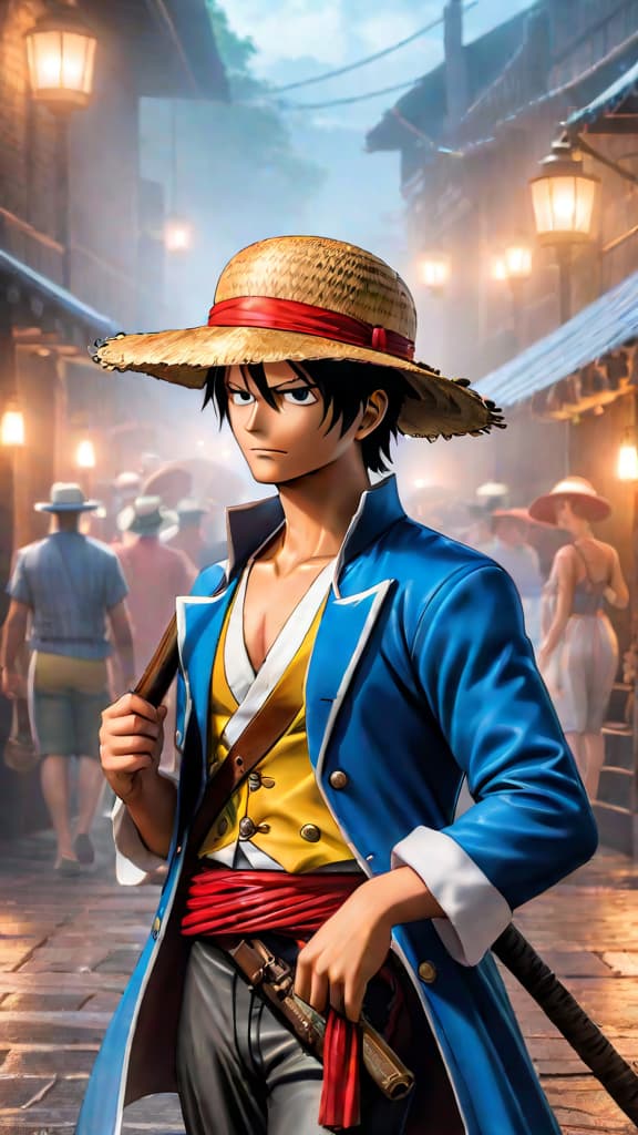  an anime art of the straw hat pirates embarking on a mysterious journey to raftel to uncover the truth about immortality in one piece. hyperrealistic, full body, detailed clothing, highly detailed, cinematic lighting, stunningly beautiful, intricate, sharp focus, f/1. 8, 85mm, (centered image composition), (professionally color graded), ((bright soft diffused light)), volumetric fog, trending on instagram, trending on tumblr, HDR 4K, 8K