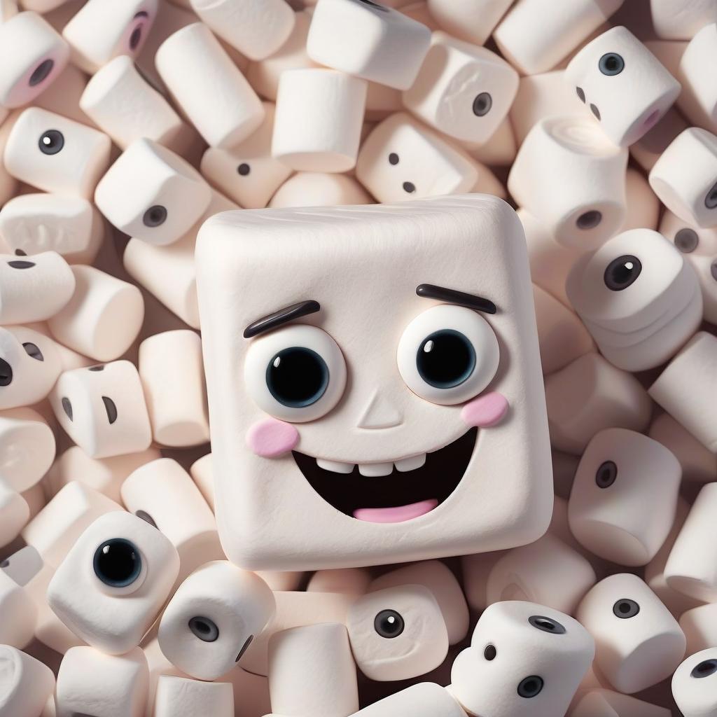  marshmallow with eyes and hands one smile nightclub