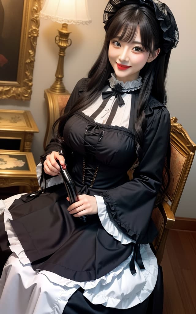  ((((Licking SEXTOYS)))),(32K, Real, RAW Photo, Best Quality: 1.4), (((Beautiful big eyes, double eyelids))), (((Actress: Mochiyu Honda,))), (Black Hair), (Wavy Long Hair)), (((Upper Eyes))), (Delicate and beautiful eyes: 1. 3)), (((( Gothic Lolita fashion))), (((mini skirt))), (((antique drawing room))), (((big smile))) hyperrealistic, full body, detailed clothing, highly detailed, cinematic lighting, stunningly beautiful, intricate, sharp focus, f/1. 8, 85mm, (centered image composition), (professionally color graded), ((bright soft diffused light)), volumetric fog, trending on instagram, trending on tumblr, HDR 4K, 8K