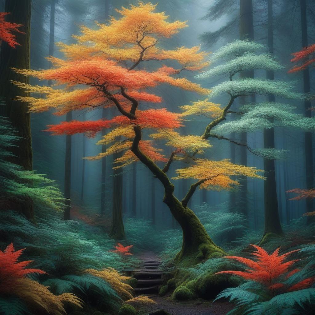  An excellent oil painting in the style of abstractionism on the theme of the forest hyperrealistic, full body, detailed clothing, highly detailed, cinematic lighting, stunningly beautiful, intricate, sharp focus, f/1. 8, 85mm, (centered image composition), (professionally color graded), ((bright soft diffused light)), volumetric fog, trending on instagram, trending on tumblr, HDR 4K, 8K