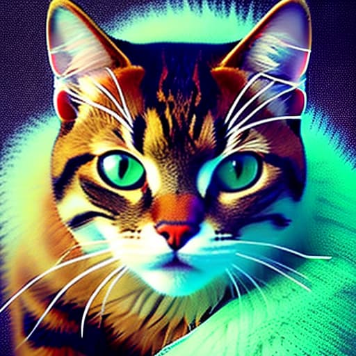 wa-vy style cat hyperrealistic, full body, detailed clothing, highly detailed, cinematic lighting, stunningly beautiful, intricate, sharp focus, f/1. 8, 85mm, (centered image composition), (professionally color graded), ((bright soft diffused light)), volumetric fog, trending on instagram, trending on tumblr, HDR 4K, 8K