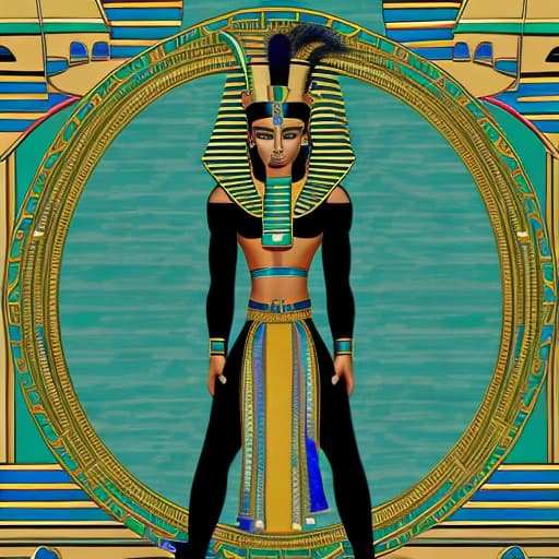  Pharaoh dancing the egyptian twist make it with blue black and green