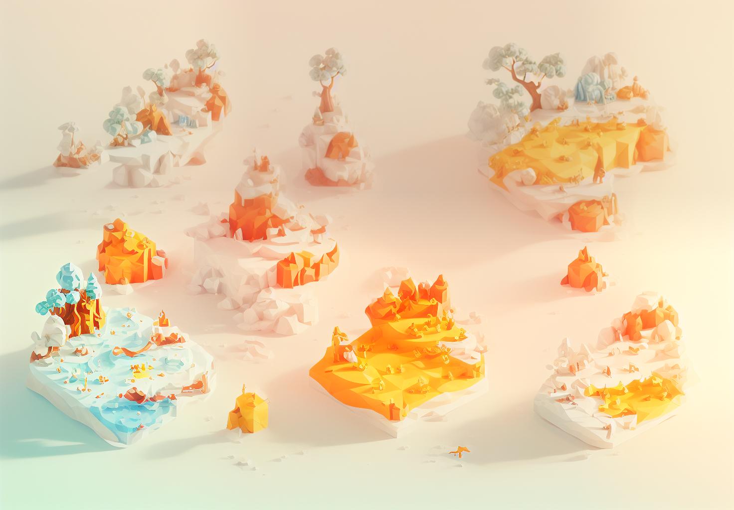 a photo of lowpoly_world masterpiece, (whimsical miniature world:1.4), (fantasy style), (highly detailed and vibrant), (enchanting and magical atmosphere), (tiny landscapes with intricate details), (colorful miniature cottages, lush gardens, small rustic bridges, rolling mountains, gentle rivers, and dense forests), (soft, warm lighting with gentle shadows), (ultra detailed, aesthetic beautiful composition, rich colors, soft light), (fairy tale inspired), (imaginative and charming), (bright and cheerful environment), (ultra high definition, 4k resolution)