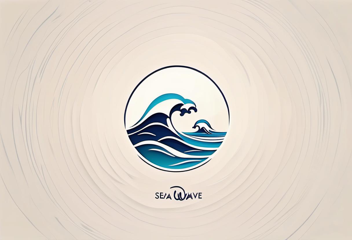  minimalist style simplified logo, vector logo, simple, stylish, minimalistic, minimalistic logo in the form of a sea wave, sea wave lines . simple, clean, uncluttered, modern, elegant