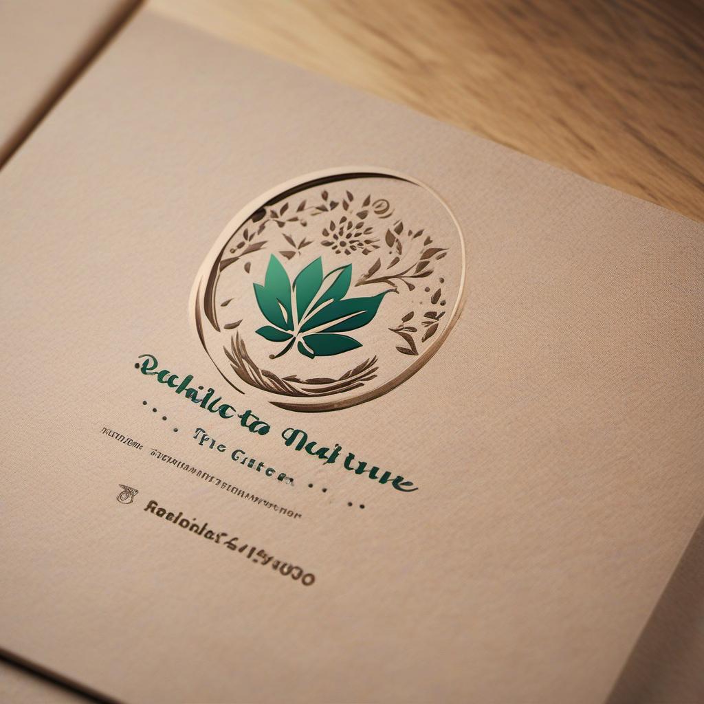  style high end, posh, marketing logo design for business called “back to nature”, profile image style