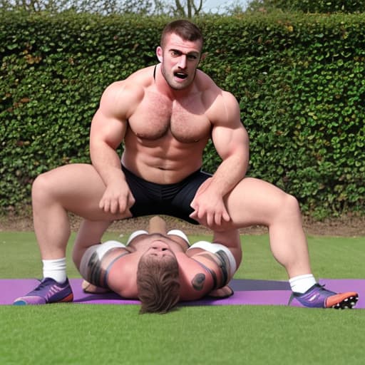  British queer rugby player brunette hunk dilf dude workout