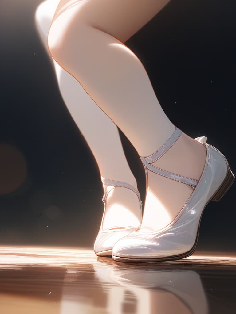  poant shoes, boys, white shirts, ballet shoes, reflection of the whole body, ballet flat, masterpiece, best quality,8k,ultra detailed,high resolution,an extremely delicate and beautiful,hyper detail