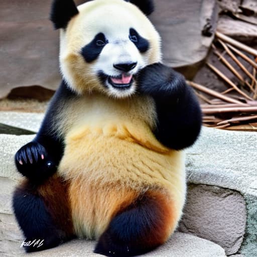  Smiling panda