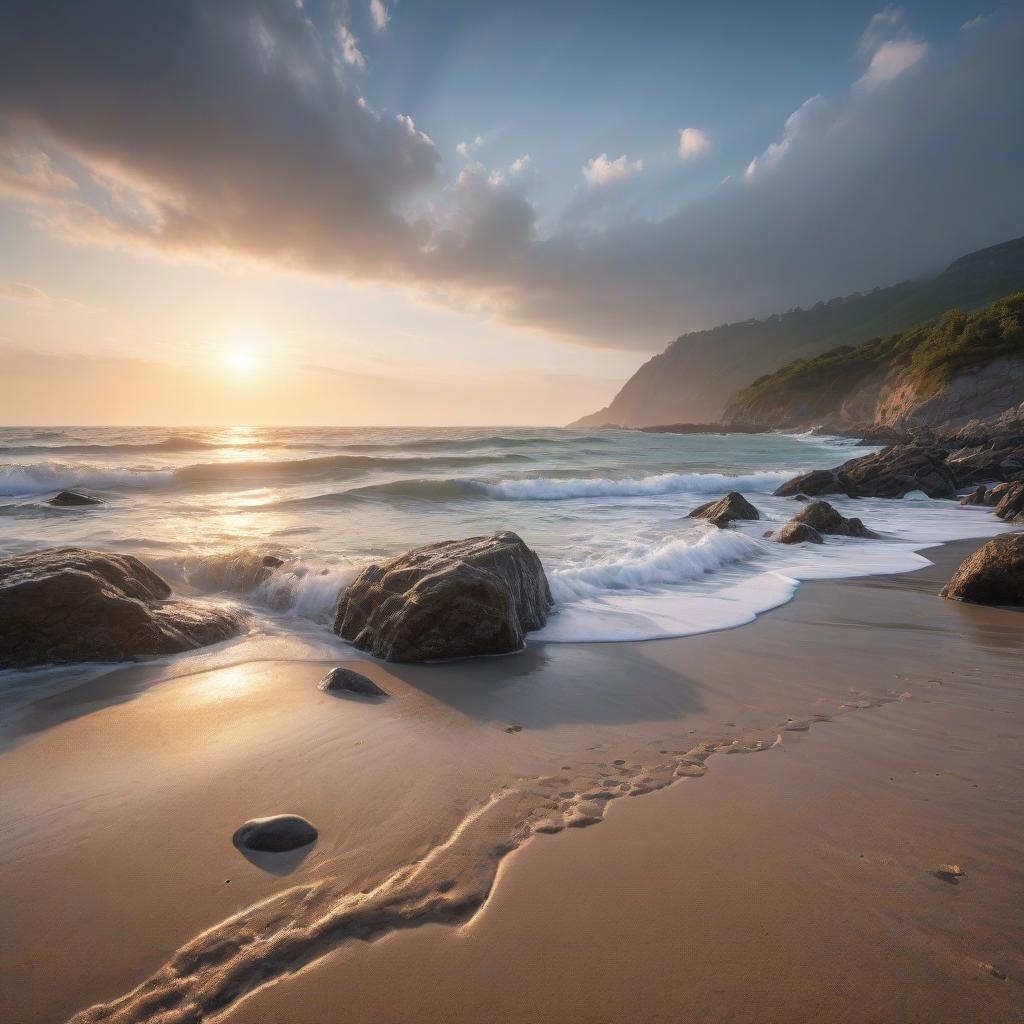  hdr photo of a stands on the beach without a . high dynamic range, vivid, rich details, clear shadows and highlights, realistic, intense, enhanced contrast, highly detailed hyperrealistic, full body, detailed clothing, highly detailed, cinematic lighting, stunningly beautiful, intricate, sharp focus, f/1. 8, 85mm, (centered image composition), (professionally color graded), ((bright soft diffused light)), volumetric fog, trending on instagram, trending on tumblr, HDR 4K, 8K