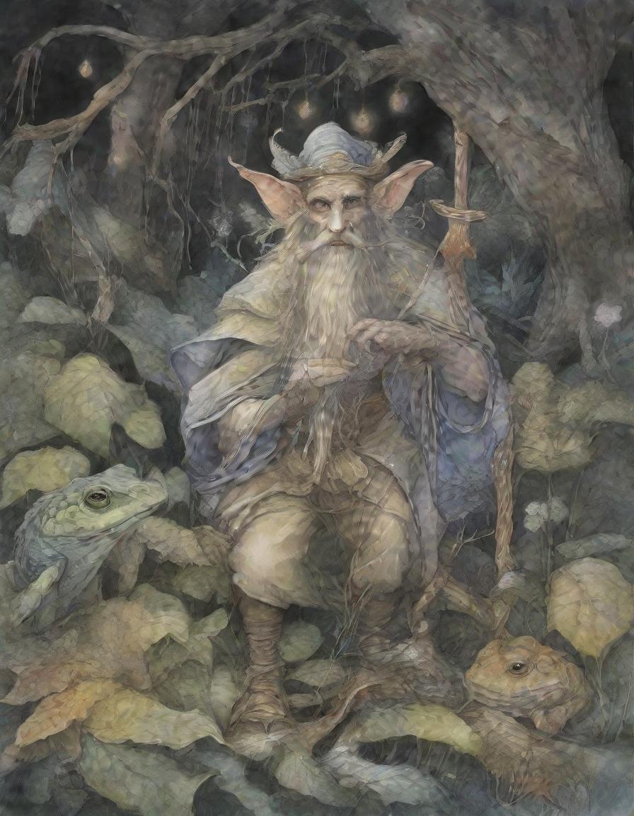  watercolor painting stories in the style of brian froud . vibrant, beautiful, painterly, detailed, textural, artistic, hkmagic