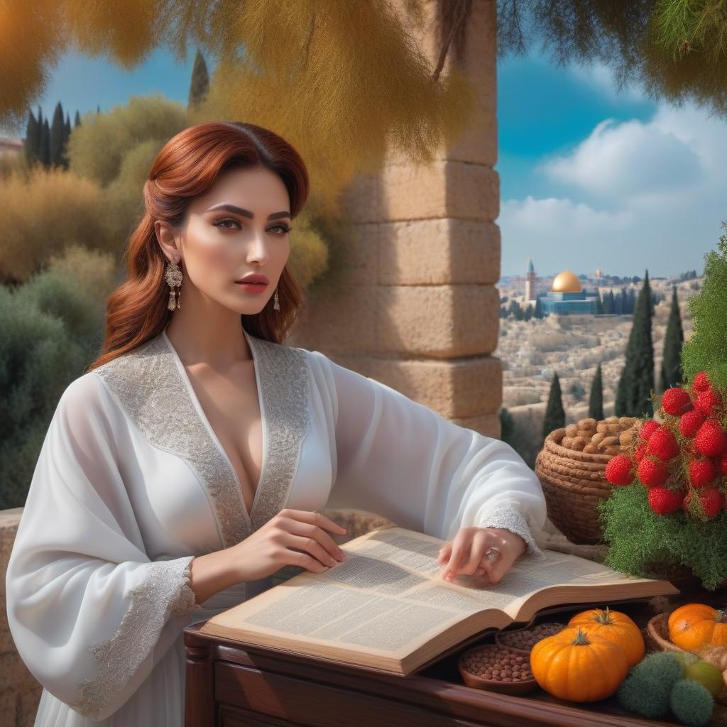  Jerusalem hyperrealistic, full body, detailed clothing, highly detailed, cinematic lighting, stunningly beautiful, intricate, sharp focus, f/1. 8, 85mm, (centered image composition), (professionally color graded), ((bright soft diffused light)), volumetric fog, trending on instagram, trending on tumblr, HDR 4K, 8K