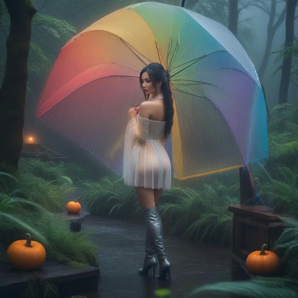  Beautiful deserted, landscape, rain hyperrealistic, full body, detailed clothing, highly detailed, cinematic lighting, stunningly beautiful, intricate, sharp focus, f/1. 8, 85mm, (centered image composition), (professionally color graded), ((bright soft diffused light)), volumetric fog, trending on instagram, trending on tumblr, HDR 4K, 8K