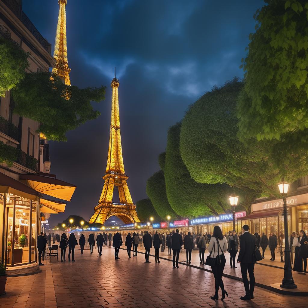  Eiffel Tower cafe lovers flower hyperrealistic, full body, detailed clothing, highly detailed, cinematic lighting, stunningly beautiful, intricate, sharp focus, f/1. 8, 85mm, (centered image composition), (professionally color graded), ((bright soft diffused light)), volumetric fog, trending on instagram, trending on tumblr, HDR 4K, 8K