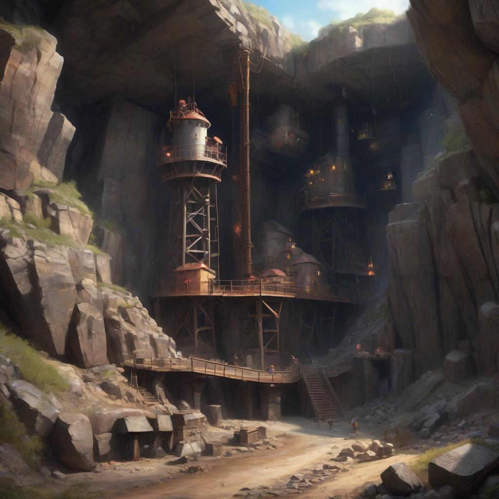  draw in a medium sized style this scene where the mine is inside with supports and jewels