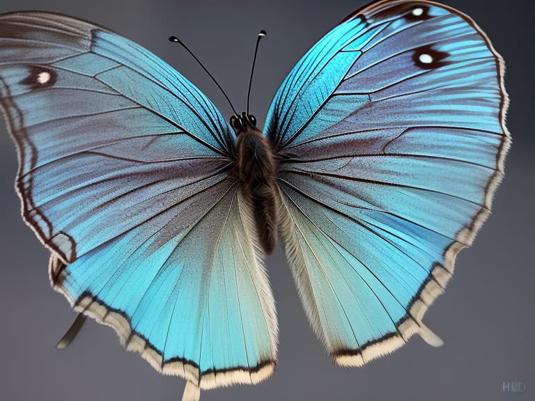  translucent abstract dark background on it a blue butterfly hyperrealistic, full body, detailed clothing, highly detailed, cinematic lighting, stunningly beautiful, intricate, sharp focus, f/1. 8, 85mm, (centered image composition), (professionally color graded), ((bright soft diffused light)), volumetric fog, trending on instagram, trending on tumblr, HDR 4K, 8K