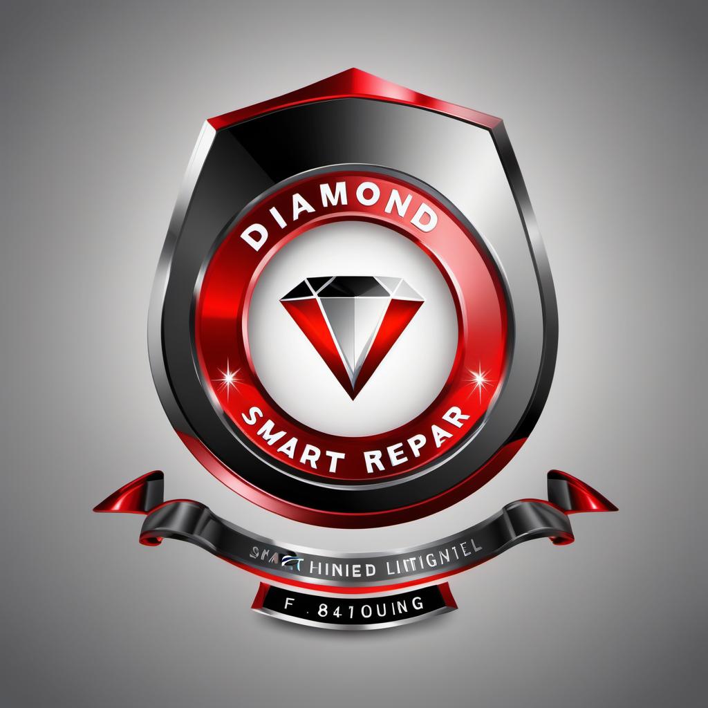  Design a logo for a company named Diamond Smart Repair. The logo should include a shining diamond, and reflect the business focus on car spray painting. The design should be modern and sleek, using a color scheme of red and black to convey energy and professionalism. Incorporate elements such as a car silhouette or spray painting tools. hyperrealistic, full body, detailed clothing, highly detailed, cinematic lighting, stunningly beautiful, intricate, sharp focus, f/1. 8, 85mm, (centered image composition), (professionally color graded), ((bright soft diffused light)), volumetric fog, trending on instagram, trending on tumblr, HDR 4K, 8K