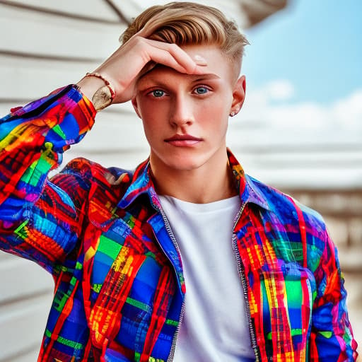 portrait+ style Russian LGBT queer twink blonde hunk dude face