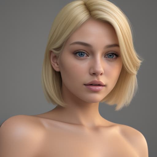  Blonde Woman with no shirt realistic 8k