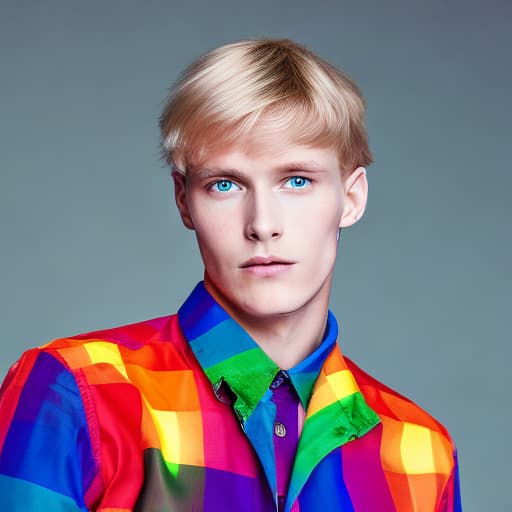 portrait+ style German LGBT queer twink blonde hunk dude face