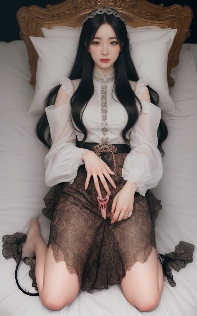  (32K, Real, RAW Photo, Best Quality: 1.4), (((Beautiful Big Eyes, Double Eyelids))), (((Actress: Mochiyu Honda,))), (((Full Smile))), (Black Hair), (Wavy Long Hair), Full Anatomical Body, (Delicate and Beautiful Eyes: 1. 3)), (((Crotch Penetration SEXtoys))), (natural light)), (gothic lolita fashion) (((mini skirt))), (((on luxury bed))), (((insertion into female genital SEX toys))) hyperrealistic, full body, detailed clothing, highly detailed, cinematic lighting, stunningly beautiful, intricate, sharp focus, f/1. 8, 85mm, (centered image composition), (professionally color graded), ((bright soft diffused light)), volumetric fog, trending on instagram, trending on tumblr, HDR 4K, 8K