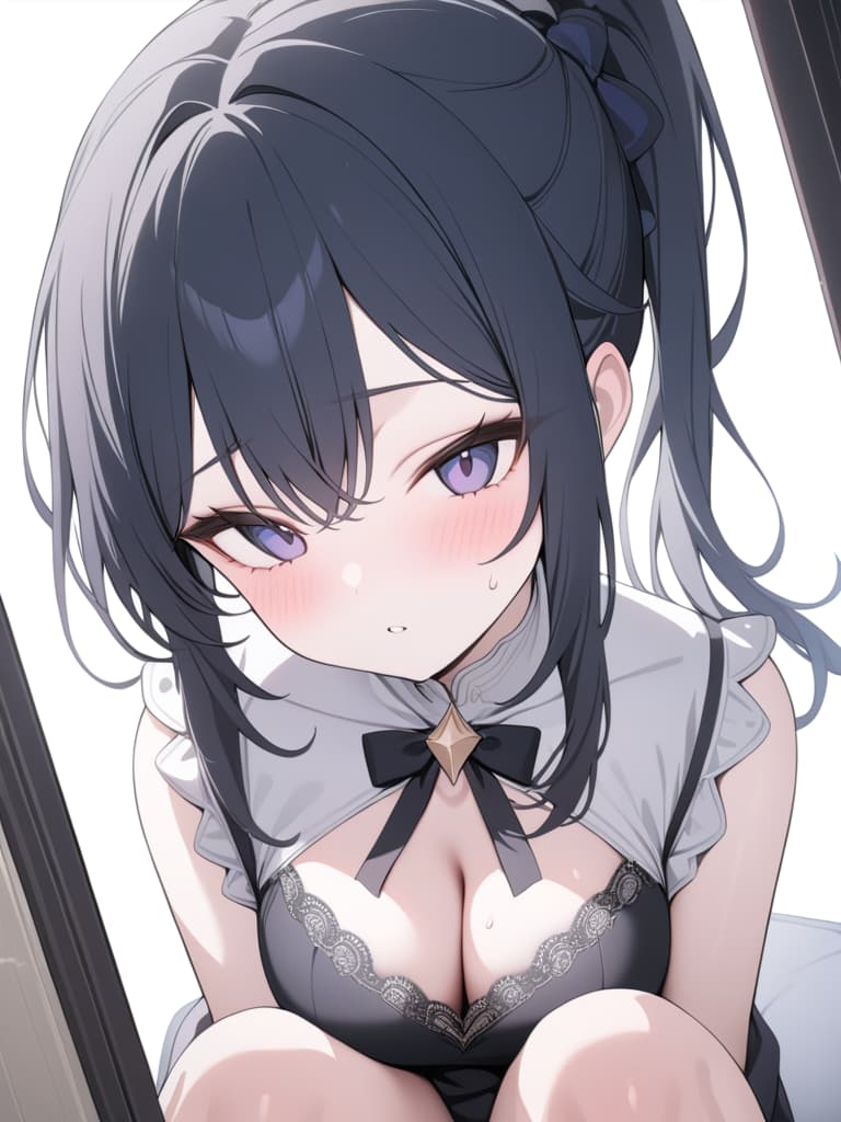  small devil, black hair, menhera, girl, witch, masterpiece, best quality,8k,ultra detailed,high resolution,an extremely delicate and beautiful,hyper detail