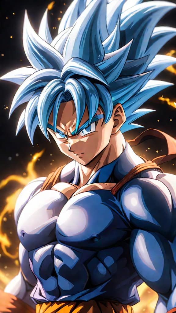  create an anime art of "divine ascendance," a power surpassing goku's ultra instinct in dragon ball lore. hyperrealistic, full body, detailed clothing, highly detailed, cinematic lighting, stunningly beautiful, intricate, sharp focus, f/1. 8, 85mm, (centered image composition), (professionally color graded), ((bright soft diffused light)), volumetric fog, trending on instagram, trending on tumblr, HDR 4K, 8K