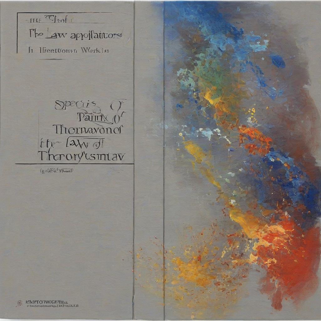  paint a cover for the topic "specifics of application of the second law of thermodynamics in the study of literary works"