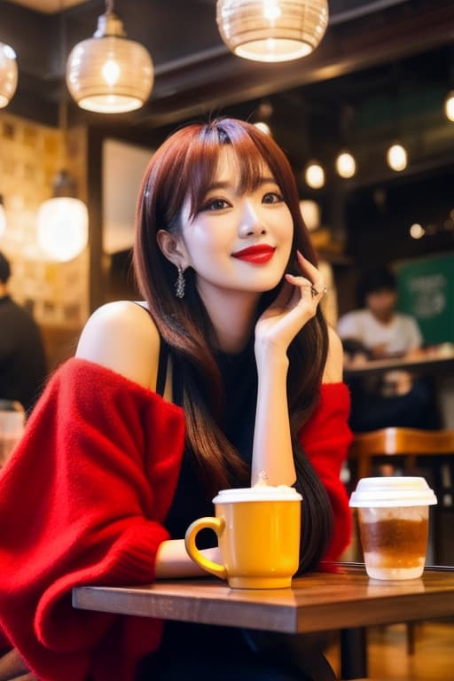  k pop idols in jakarta selatan trendy coffee shop, trending on instagram