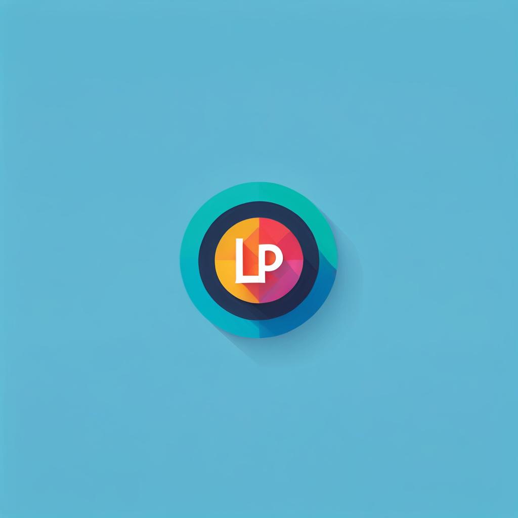  lp letters, (logo), clean, contemporary, bold, minimalist, geometric shapes, sans serif font, bright colors, dynamic, innovative