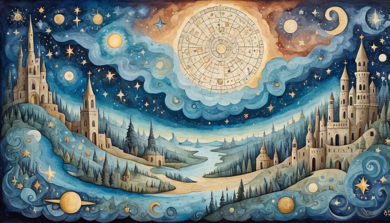  on parchment, surrealism+++, a half completed celestial mosaic in a starry sky, missing pieces glowing faintly, cosmic enigma, intricate, ethereal, quest for peace(mysterious, provocative, symbolic,muted color)+++