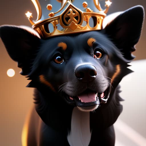  A head of a dog with dark brown eyes in a crown., (logo:1.3), vector graphics, brand, design, inspired, (straight:1.3), (symmetrical:0.4) hyperrealistic, full body, detailed clothing, highly detailed, cinematic lighting, stunningly beautiful, intricate, sharp focus, f/1. 8, 85mm, (centered image composition), (professionally color graded), ((bright soft diffused light)), volumetric fog, trending on instagram, trending on tumblr, HDR 4K, 8K