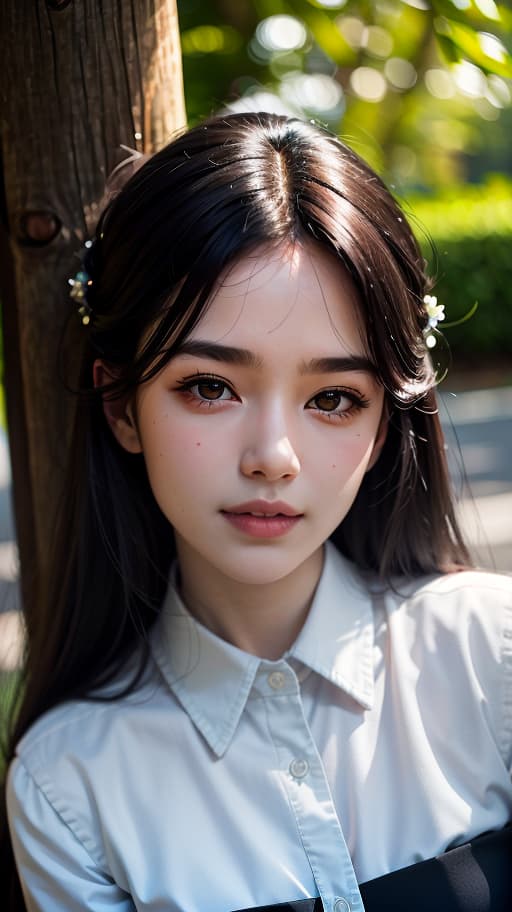  Best quality, masterpiece, ultra high res, (photorealistic:1.4), raw photo, (detail face:1.3), (realistic skin), deep shadow, dramatic lighting, cute, beautiful, black hair, hair accessory, , innocent, face, clear skin, lovely smile, narrow eyes, cute, , , , uniform, uniform, uniform, clear skin, cute, , deep shadow, dramatic lighting, portrait, portrait size, unedited, symmetrical balance