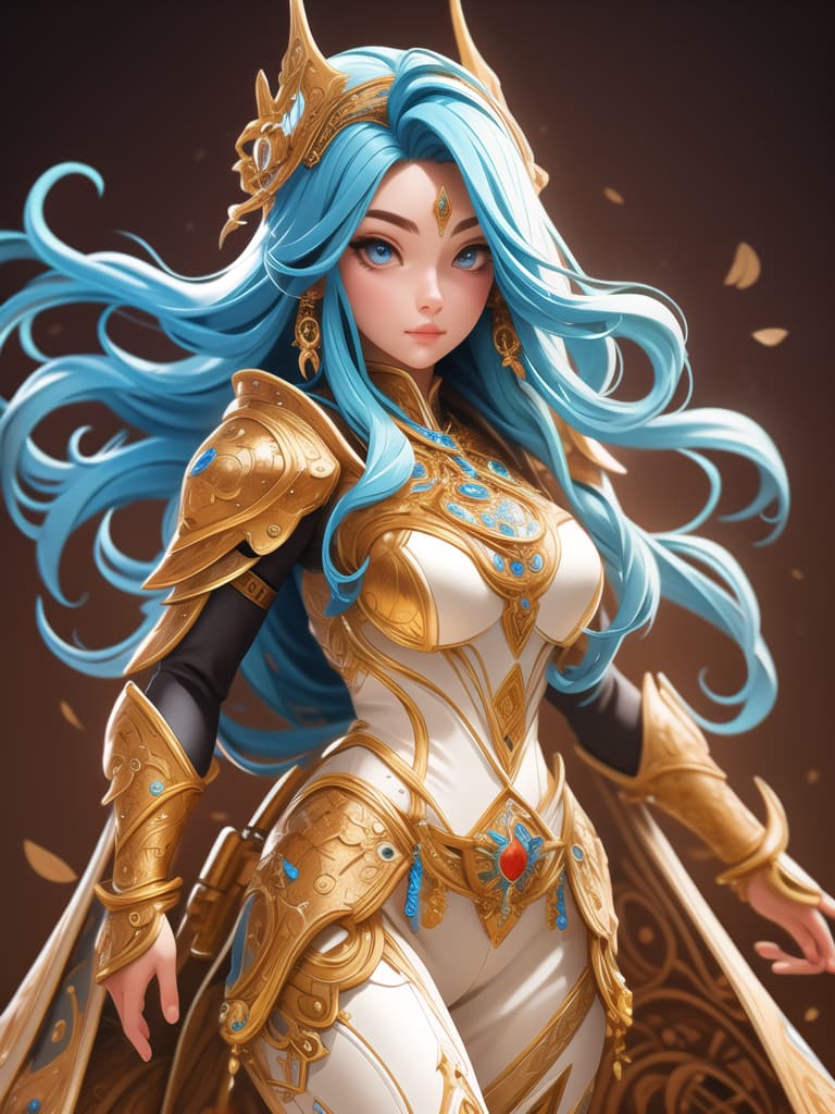  front view, masterpiece, best quality, photorealistic, raw photo, (1girl, looking at viewer), long hair, mechanical white armor, intricate armor, delicate blue filigree, intricate filigree, red metalic parts, detailed part, dynamic pose, detailed background, dynamic lighting,(textured skin:1.3)