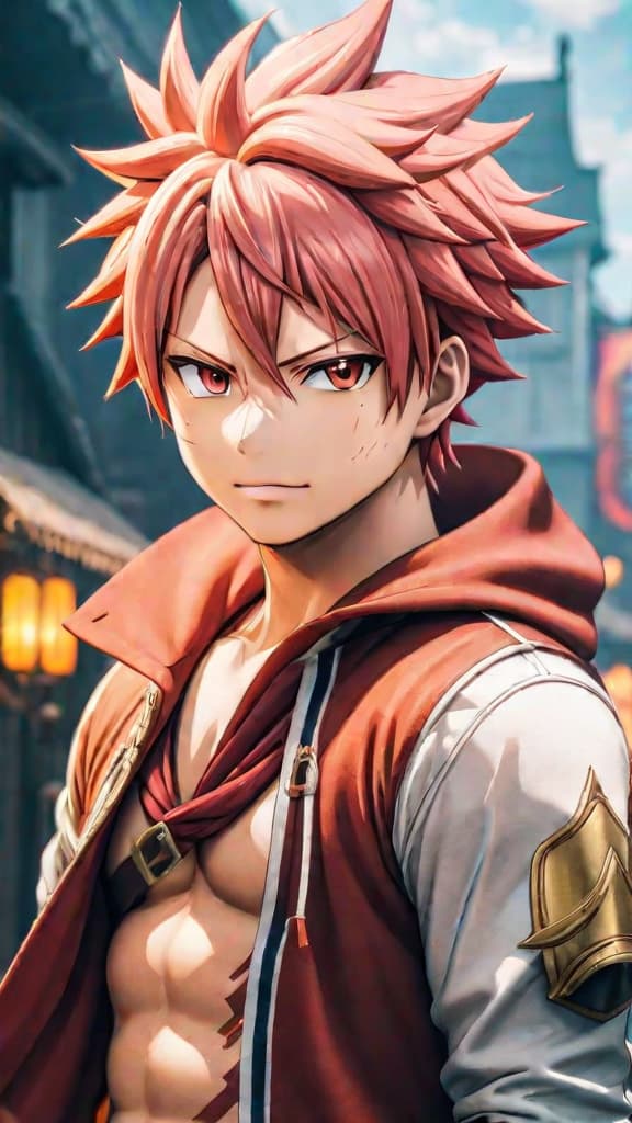  anime art: natsu dragneel from fairy tail weakened by fear of transportation sickness. hyperrealistic, full body, detailed clothing, highly detailed, cinematic lighting, stunningly beautiful, intricate, sharp focus, f/1. 8, 85mm, (centered image composition), (professionally color graded), ((bright soft diffused light)), volumetric fog, trending on instagram, trending on tumblr, HDR 4K, 8K